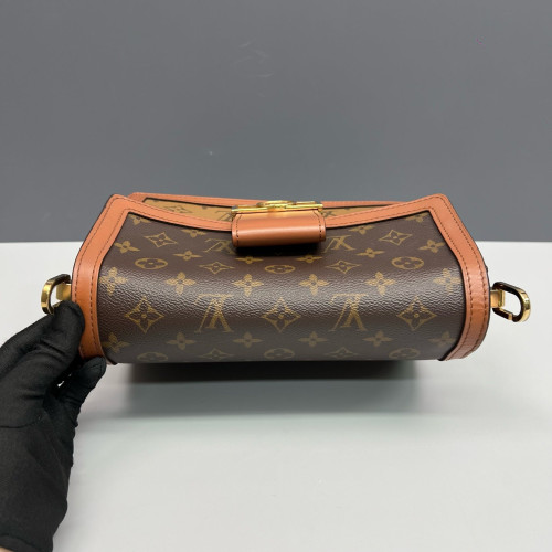 Louis Vuitton Dauphine MM Reverse Monogram Brown Tan