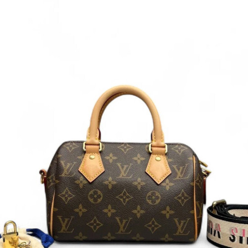 Louis Vuitton Speedy Bandouliere 20 Monogram Brown Black