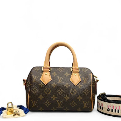 Louis Vuitton Speedy Bandouliere 20 Monogram Brown Black