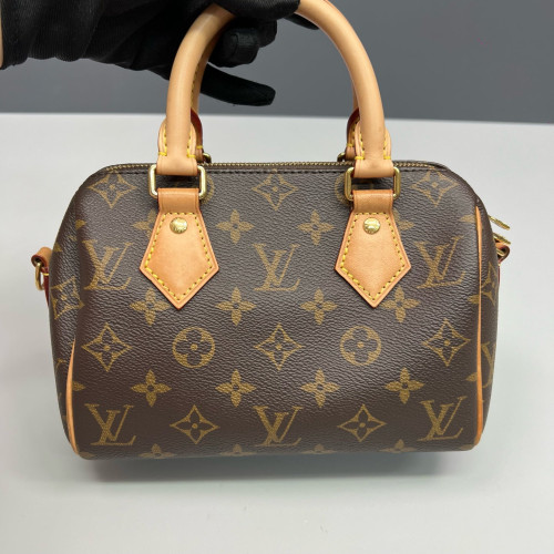 Louis Vuitton Speedy Bandouliere 20 Monogram Brown Black