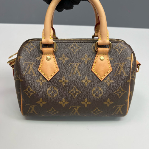 Louis Vuitton Speedy Bandouliere 20 Monogram Brown Black