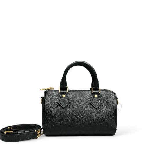 Louis Vuitton Nano Speedy Bandouliere Monogram Empreinte Black