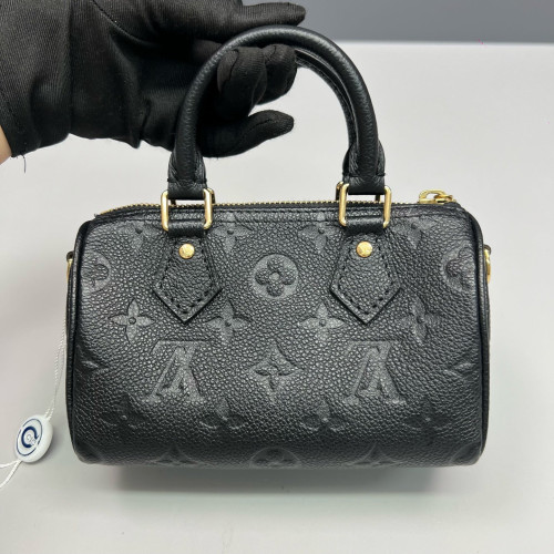 Louis Vuitton Nano Speedy Bandouliere Monogram Empreinte Black