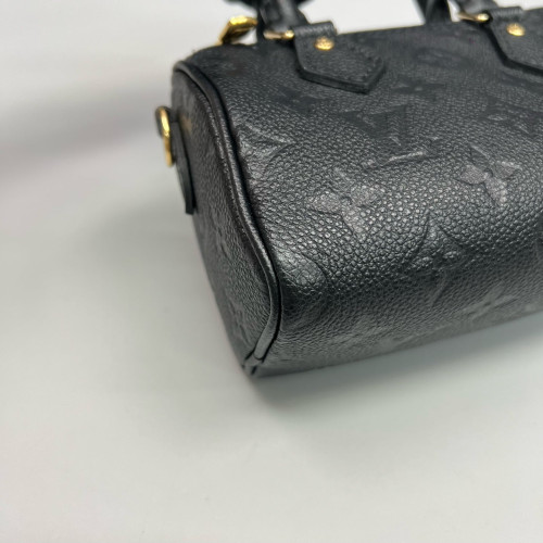 Louis Vuitton Nano Speedy Bandouliere Monogram Empreinte Black