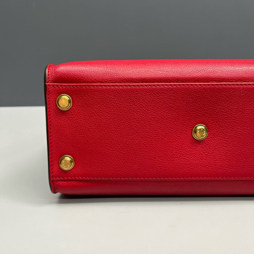 Louis Vuitton On My Side MM Calfskin Red White Brown