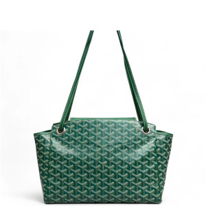 Goyard Rouette PM Goyardine Green Brown White