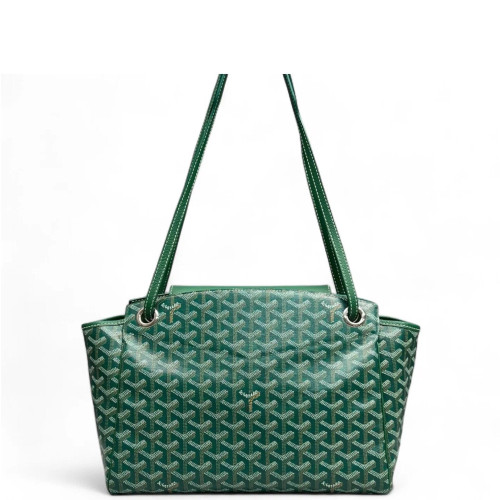 Goyard Rouette PM Goyardine Green Brown White