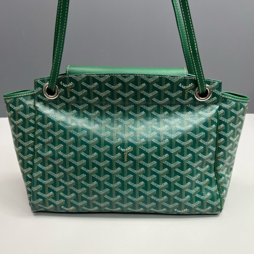 Goyard Rouette PM Goyardine Green Brown White