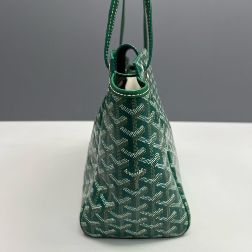 Goyard Rouette PM Goyardine Green Brown White