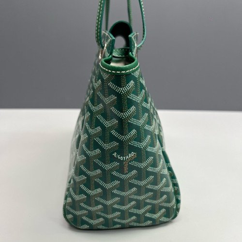 Goyard Rouette PM Goyardine Green Brown White