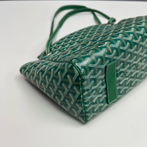 Goyard Rouette PM Goyardine Green Brown White