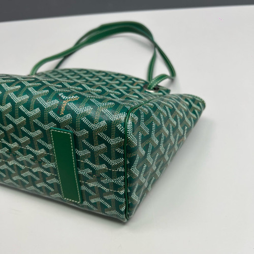 Goyard Rouette PM Goyardine Green Brown White