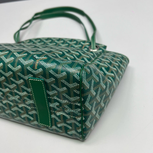 Goyard Rouette PM Goyardine Green Brown White