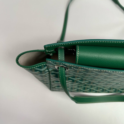 Goyard Rouette PM Goyardine Green Brown White