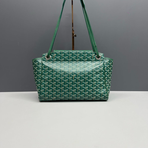 Goyard Rouette PM Goyardine Green Brown White