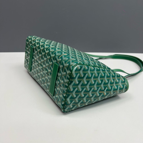 Goyard Rouette PM Goyardine Green Brown White