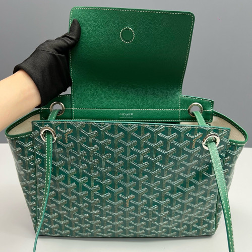 Goyard Rouette PM Goyardine Green Brown White