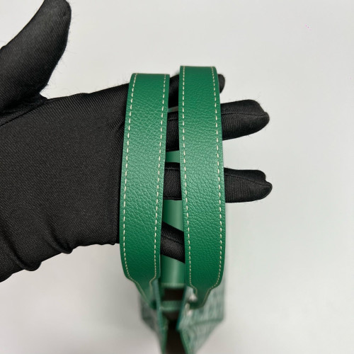 Goyard Rouette PM Goyardine Green Brown White