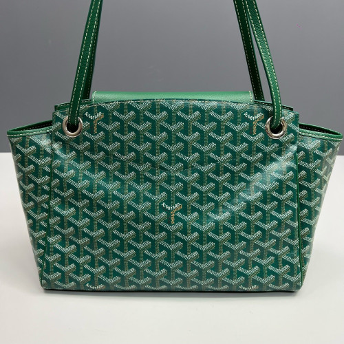 Goyard Rouette PM Goyardine Green Brown White
