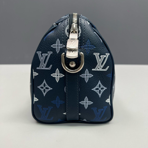 Louis Vuitton City Keepall Monogram Shadow Blue