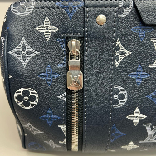 Louis Vuitton City Keepall Monogram Shadow Blue