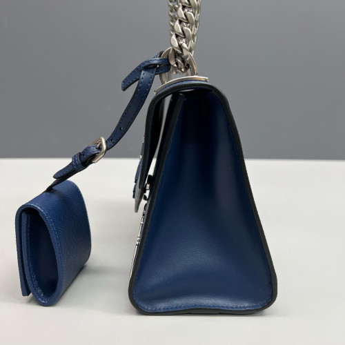 Prada Robot Patches Flap Bag Saffiano Calfskin Blue
