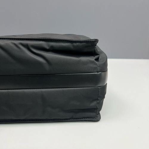 Prada Padded Large Flap Nylon Vela Black