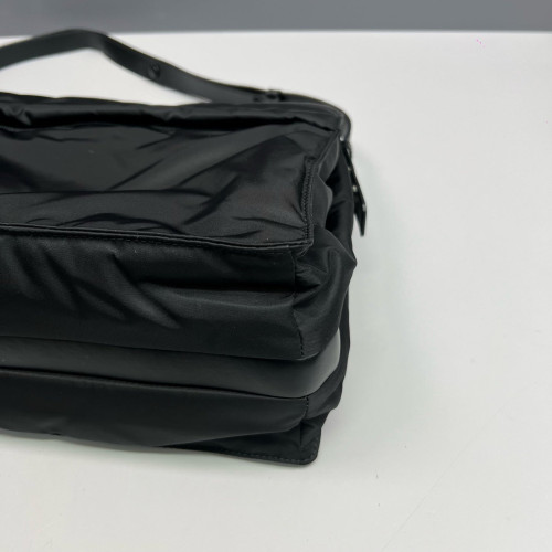 Prada Padded Large Flap Nylon Vela Black