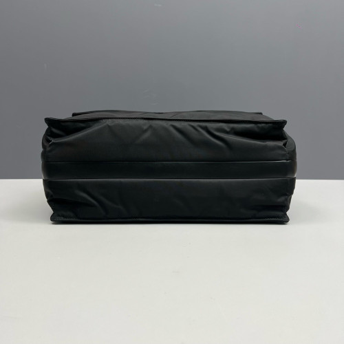 Prada Padded Large Flap Nylon Vela Black