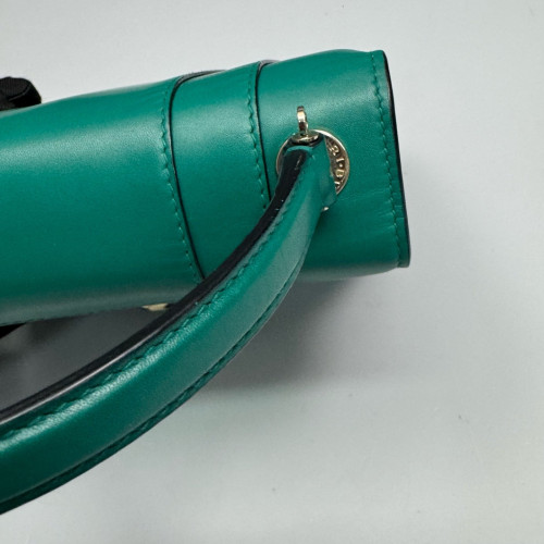 Bvlgari Small Serpenti Forever Top Handle Bag Smooth Calfskin Green