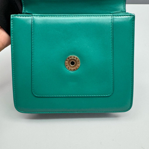Bvlgari Small Serpenti Forever Top Handle Bag Smooth Calfskin Green