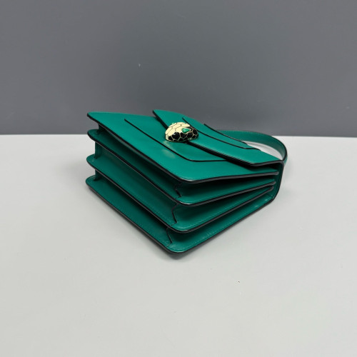 Bvlgari Small Serpenti Forever Top Handle Bag Smooth Calfskin Green