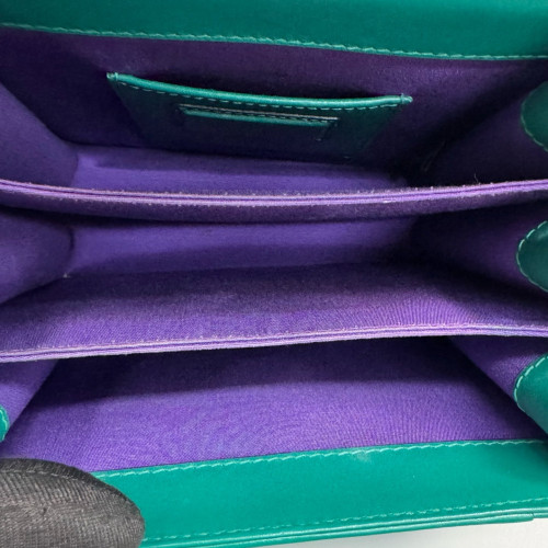 Bvlgari Small Serpenti Forever Top Handle Bag Smooth Calfskin Green
