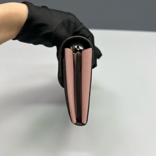 Louis Vuitton Emilie Wallet Damier Ebene Brown Pink Louis Vuitton Emilie Wallet Damier Ebene Brown Pink