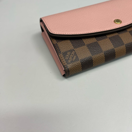 Louis Vuitton Emilie Wallet Damier Ebene Brown Pink Louis Vuitton Emilie Wallet Damier Ebene Brown Pink