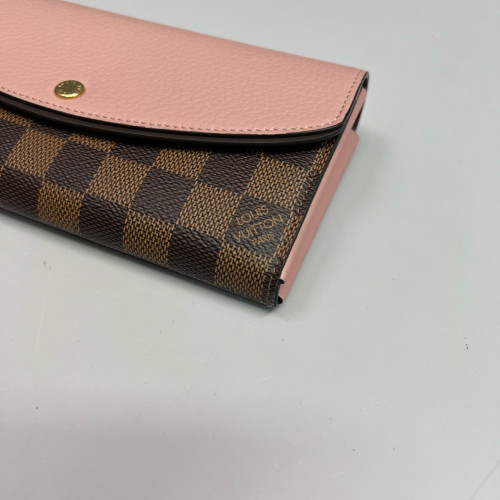 Louis Vuitton Emilie Wallet Damier Ebene Brown Pink Louis Vuitton Emilie Wallet Damier Ebene Brown Pink
