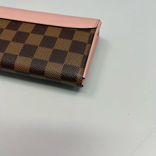Louis Vuitton Emilie Wallet Damier Ebene Brown Pink Louis Vuitton Emilie Wallet Damier Ebene Brown Pink