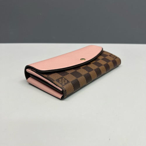Louis Vuitton Emilie Wallet Damier Ebene Brown Pink Louis Vuitton Emilie Wallet Damier Ebene Brown Pink