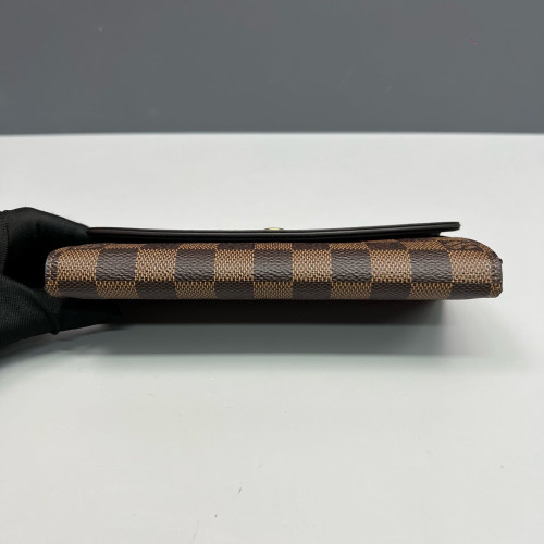 Louis Vuitton Emilie Wallet Damier Ebene Brown Pink Louis Vuitton Emilie Wallet Damier Ebene Brown Pink