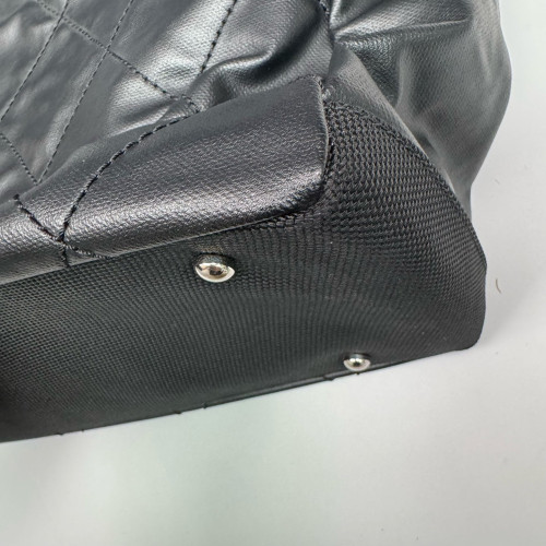 Chanel Quilted Paris-Biarritz Tote GM Calfskin Canvas Black Chanel Quilted Paris-Biarritz Tote GM Calfskin Canvas Black
