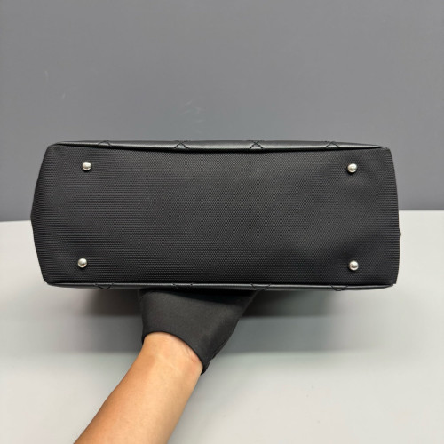 Chanel Quilted Paris-Biarritz Tote GM Calfskin Canvas Black Chanel Quilted Paris-Biarritz Tote GM Calfskin Canvas Black