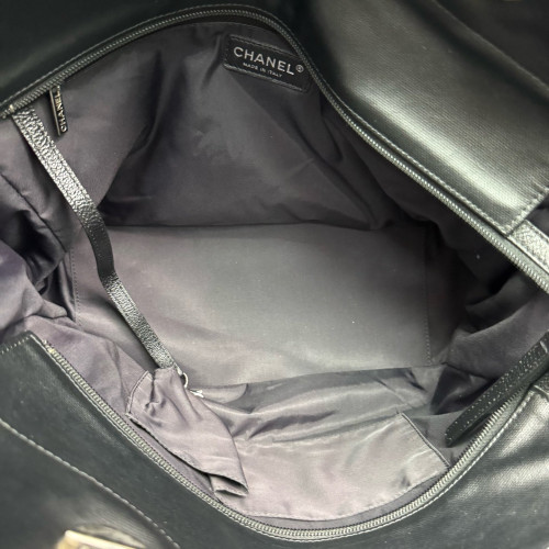 Chanel Quilted Paris-Biarritz Tote GM Calfskin Canvas Black Chanel Quilted Paris-Biarritz Tote GM Calfskin Canvas Black
