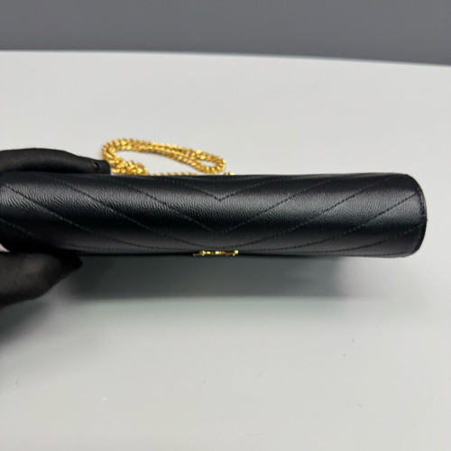 Yves Saint Laurent Envelope Wallet On Chain Shiny Caviar Calfskin Black Yves Saint Laurent Envelope Wallet On Chain Shiny Caviar Calfskin Black