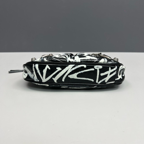 Balenciaga Le Cagole Mini Arena Lambskin Black White
