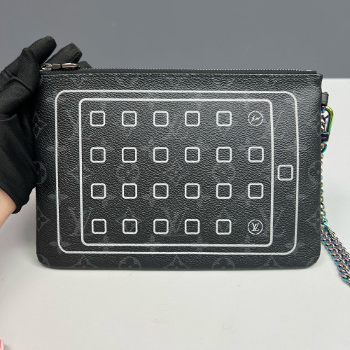 Louis Vuitton Clutch Monogram Eclipse Black Louis Vuitton Clutch Monogram Eclipse Black