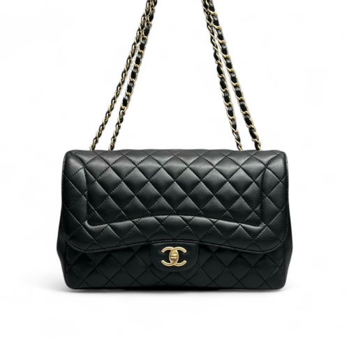 Chanel Quilted Jumbo Mademoiselle Flap Lambskin Black
