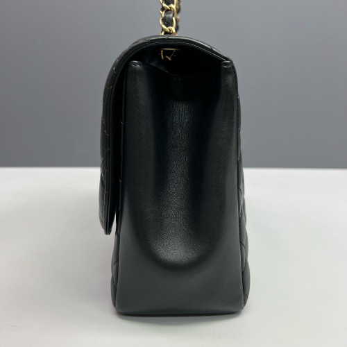 Chanel Quilted Jumbo Mademoiselle Flap Lambskin Black