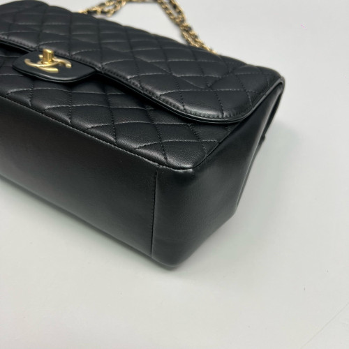 Chanel Quilted Jumbo Mademoiselle Flap Lambskin Black