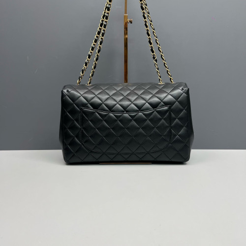 Chanel Quilted Jumbo Mademoiselle Flap Lambskin Black