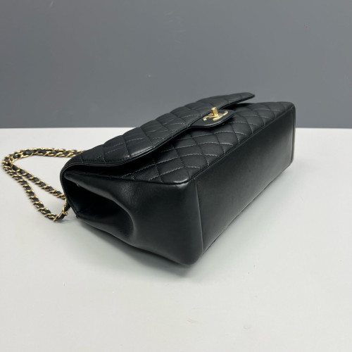 Chanel Quilted Jumbo Mademoiselle Flap Lambskin Black